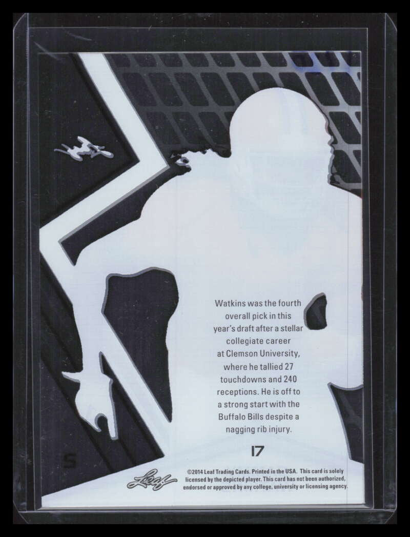 2014 Leaf Memorabilia Redemptions Acetate Silver 17 Sammy Watkins Rookie 1/20