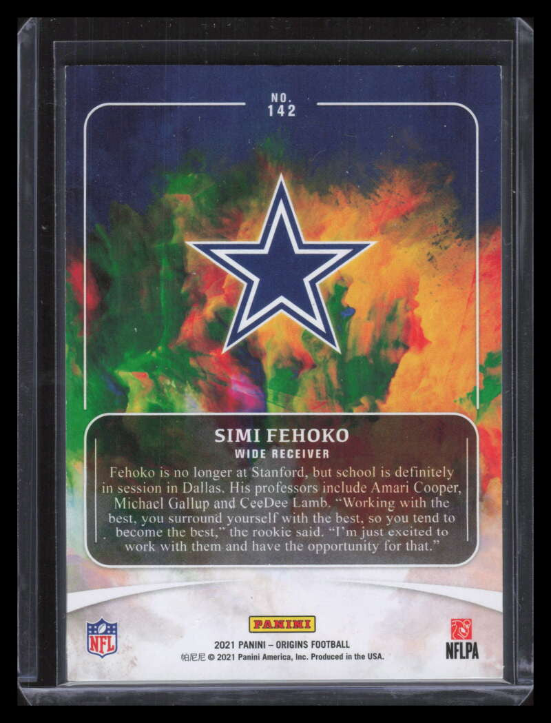 2021 Panini Origins Green 142 Simi Fehoko Rookie 2/5