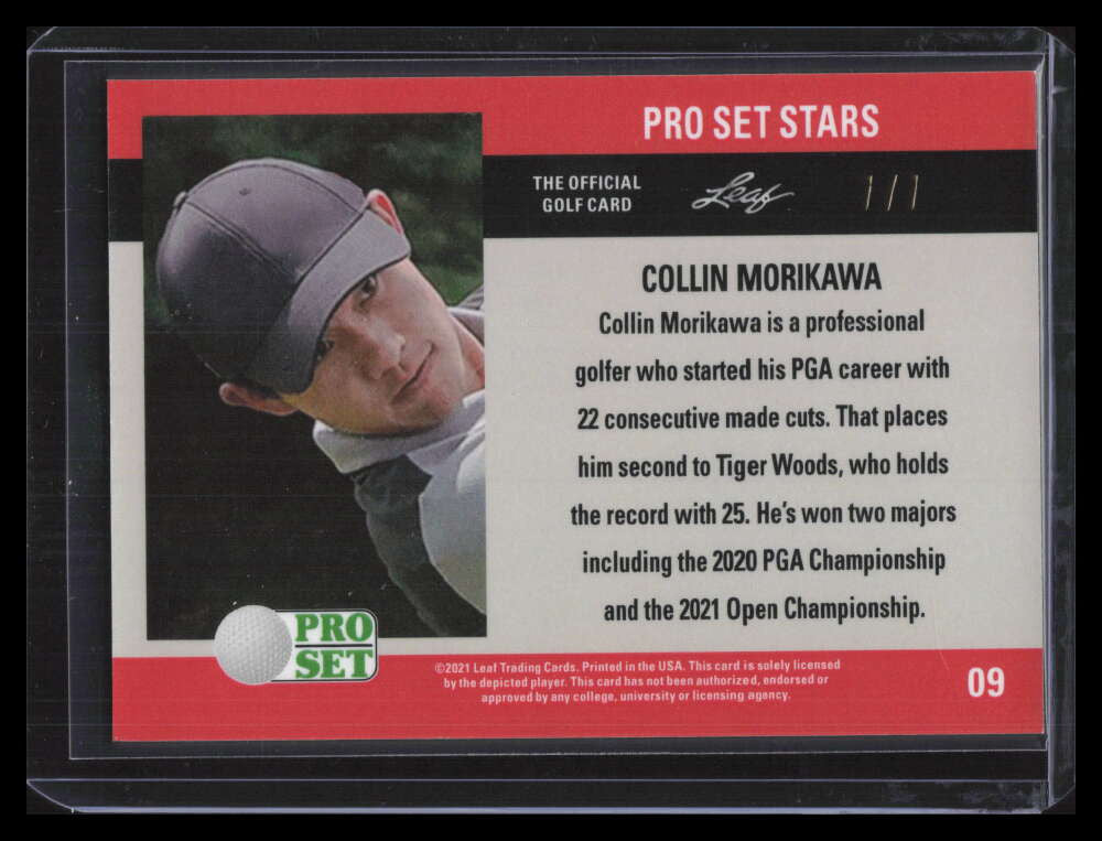 2021 Leaf Pro Set Stars Metal Rainbow Orange 9 Collin Morikawa Rookie 7/7
