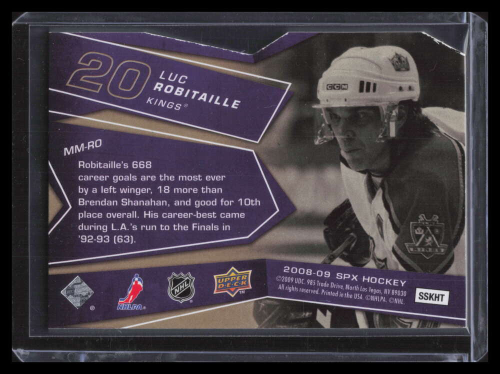 2008-09 SPx Memorable Moments MMRO Luc Robitaille