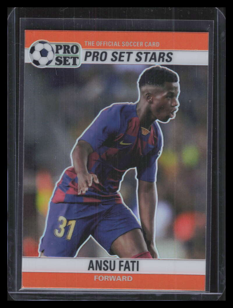 2021 Leaf Pro Set Stars Metal Rainbow Orange 1 Ansu Fati 7/7