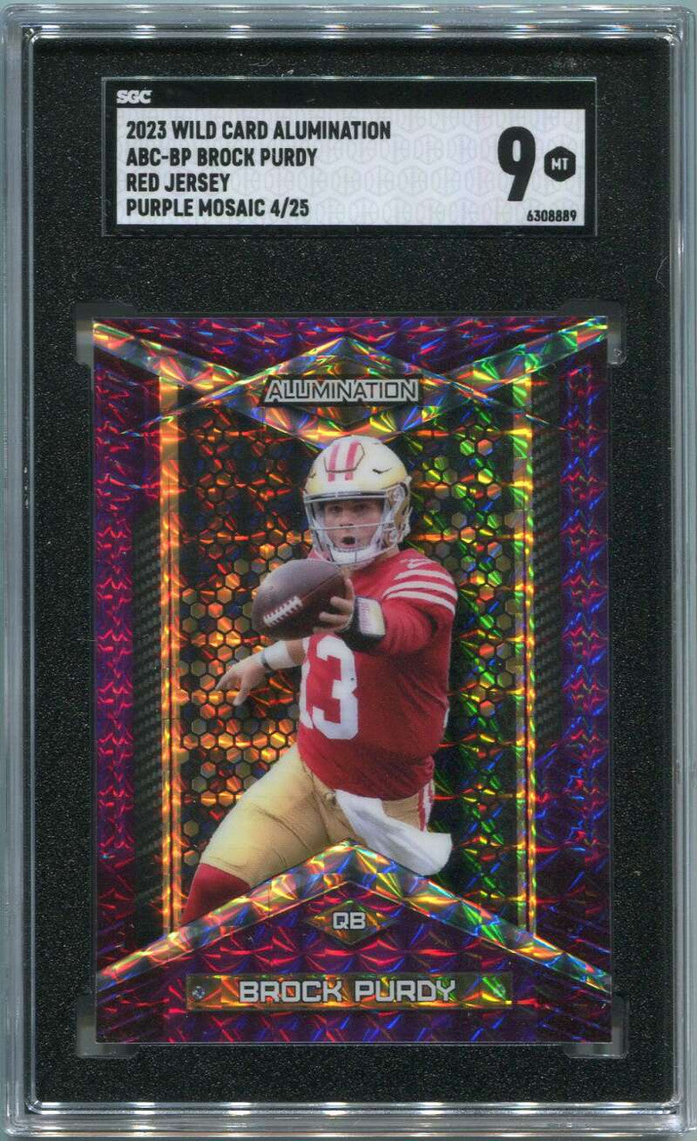 2023 Wild Card Alumination Purple Mosaic ABCBP Brock Purdy 4/25 SGC 9 MT