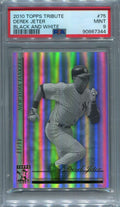 2010 Topps Tribute Black and White 75 Derek Jeter 63/99 PSA 9 MINT