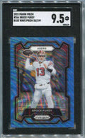 2023 Panini Prizm Prizms Blue Wave Refractor 266 Brock Purdy 35/199 SGC 9.5 MT+