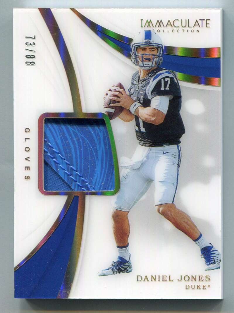 2019 Immaculate Collection Collegiate 8 Daniel Jones Rookie Glove Patch 73/88