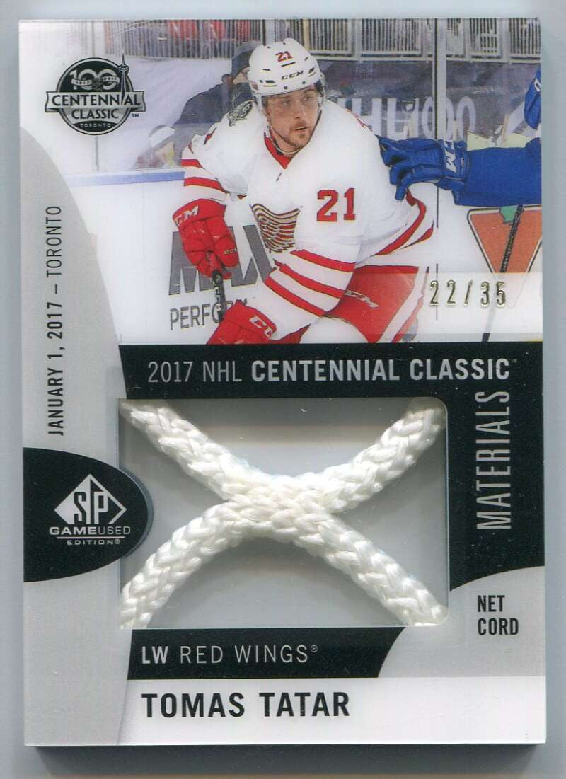 2017-18 SP Game Used '17 Centennial Classic CCNCTT Tomas Tatar Net Cord 22/35