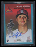 2023 Topps Chrome Platinum Autographs Refractor Nolan Gorman RC Auto 114/150