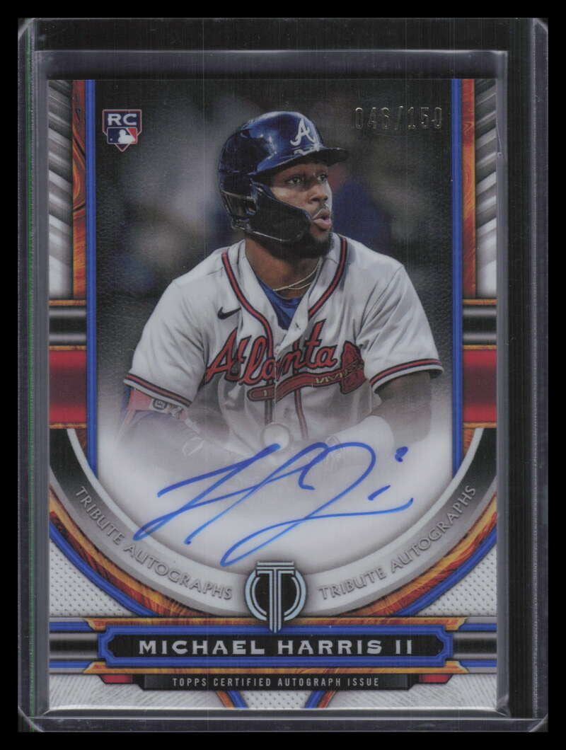 2023 Topps Tribute Autographs Blue TAMH Michael Harris II Rookie Auto 46/150