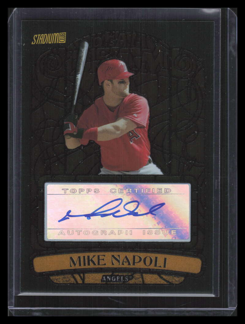 2008 Stadium Club Beam Team Autographs Gold MN Mike Napoli Auto 3/50