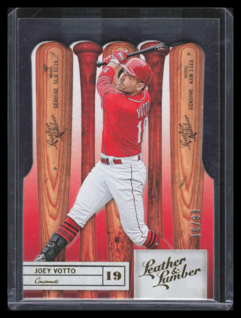 2019 Panini Leather and Lumber Die Cut Gold 54 Joey Votto 16/99