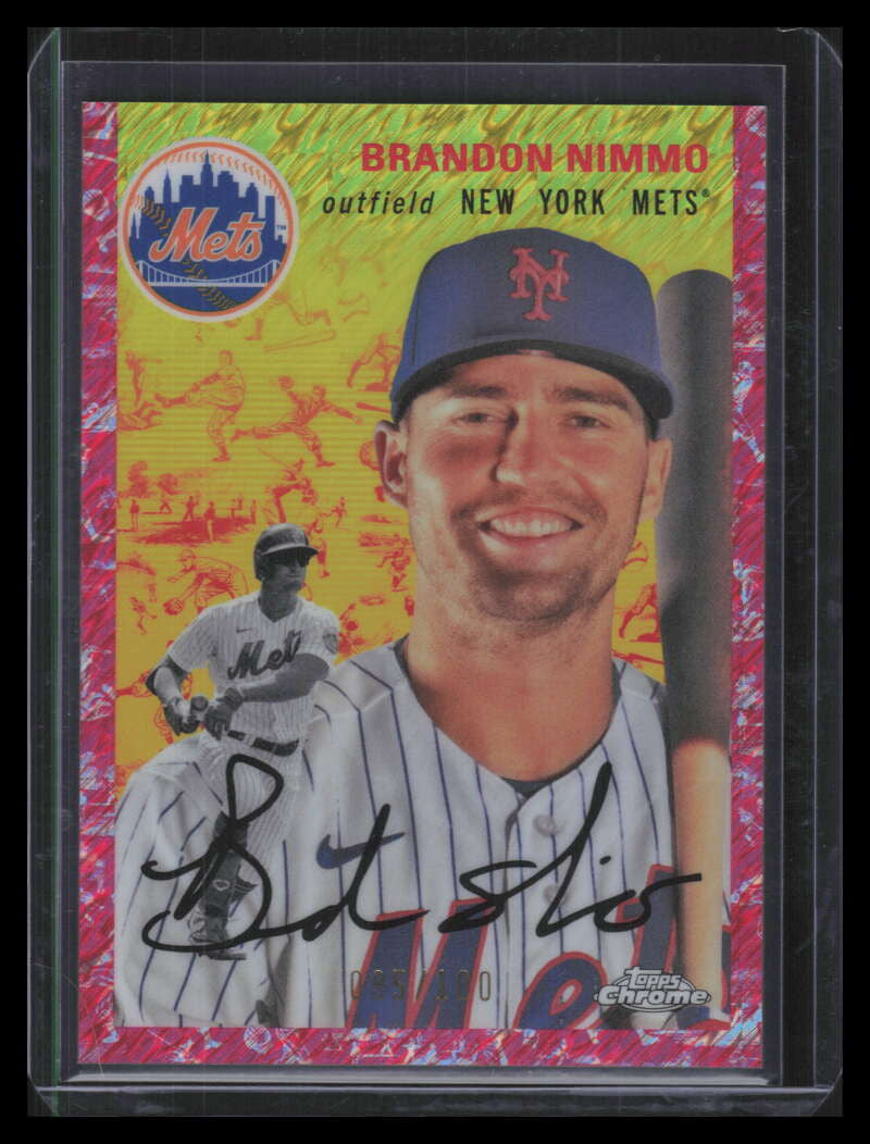 2023 Topps Chrome Platinum Toile Cream Fuchsia Shimmer Refractor Nimmo 85/100