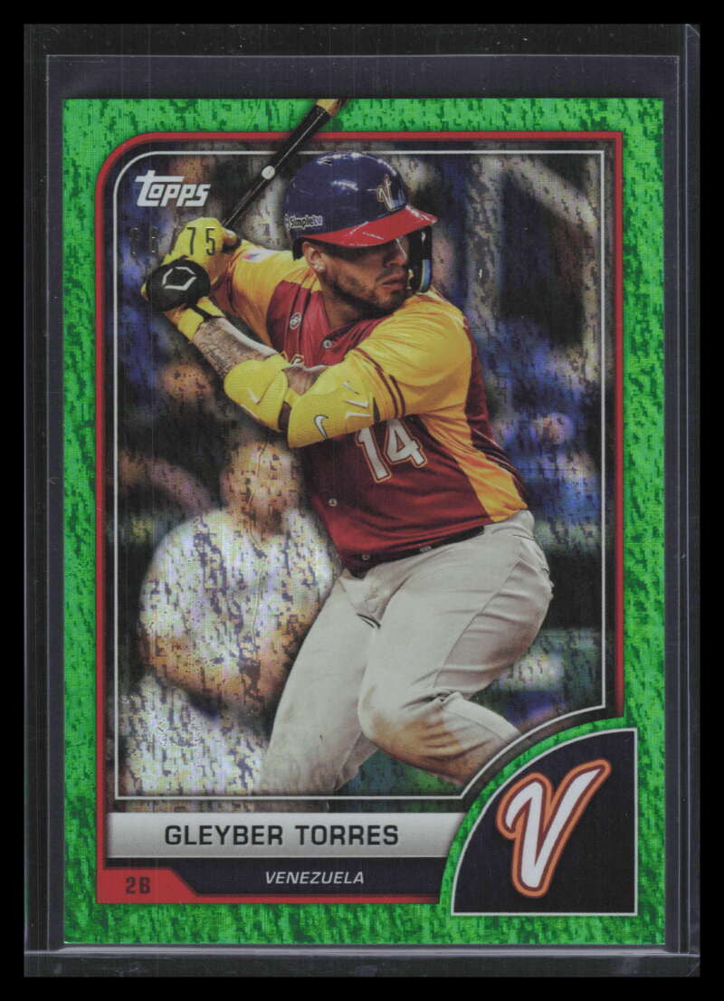 2023 Topps World Baseball Classic Green Sparkle Foil 62 Gleyber Torres 8/75