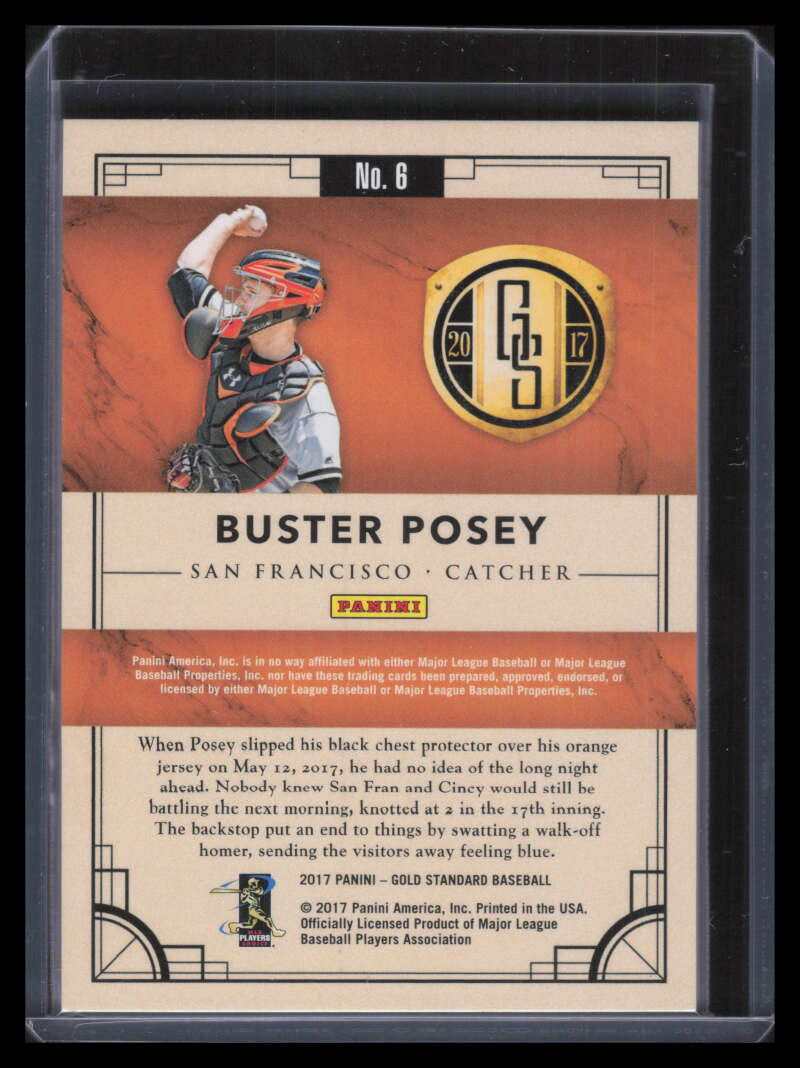 2017 Panini Gold Standard Blue 6 Buster Posey 25/79