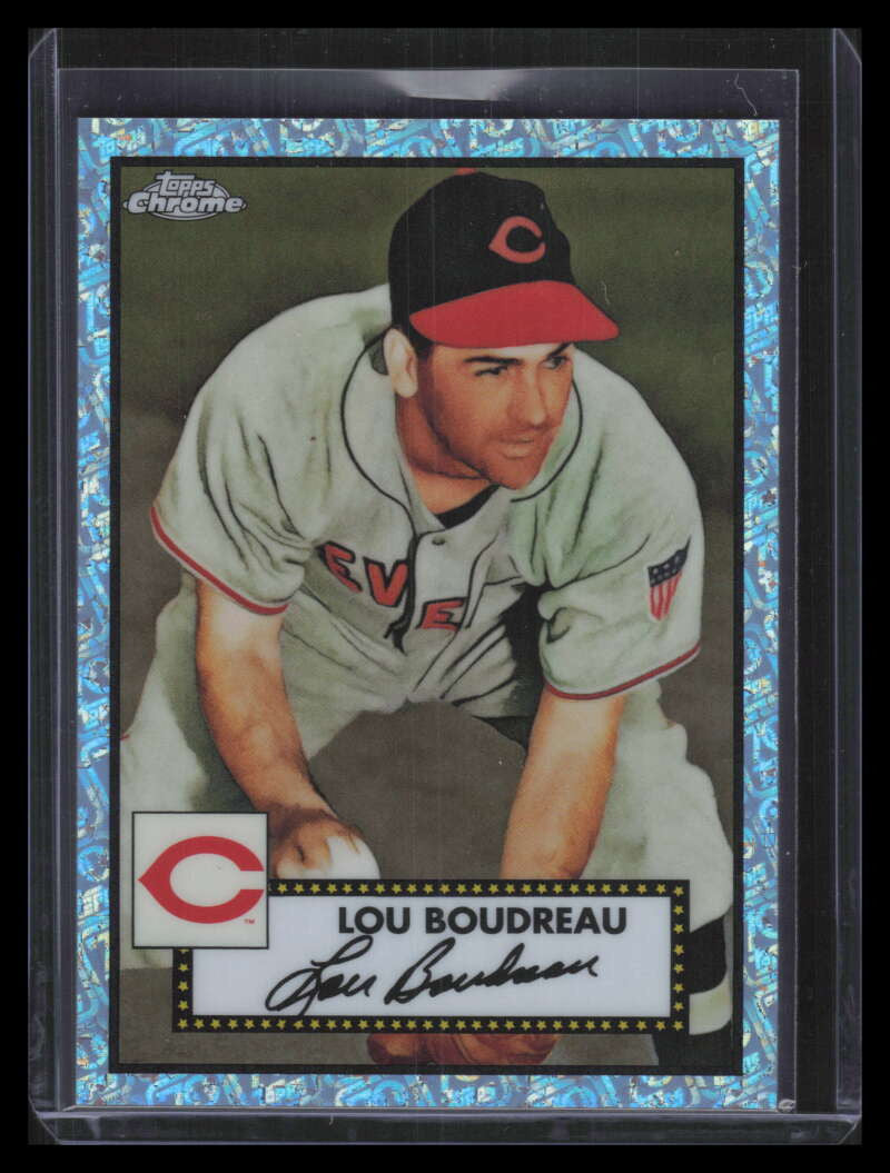 2021 Topps Chrome Platinum Mini Diamond 70th Refractor 675 Lou Boudreau 22/70