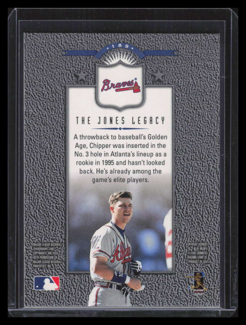 1997 Leaf Fractal Matrix 189 Chipper Jones LG SZ Legacy