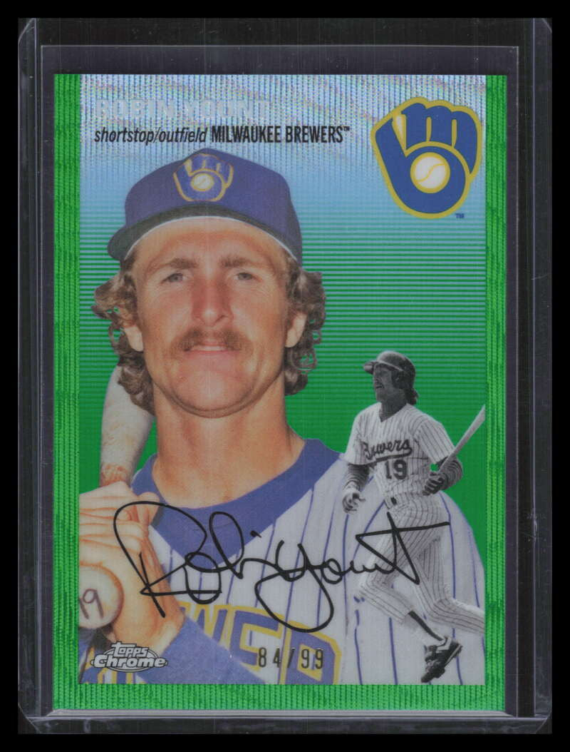 2023 Topps Chrome Platinum Anniversary Green Wave Refractor Robin Yount 84/99
