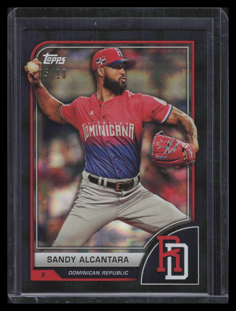 2023 Topps World Baseball Classic Black Diffractors 79 Sandy Alcantara 5/10