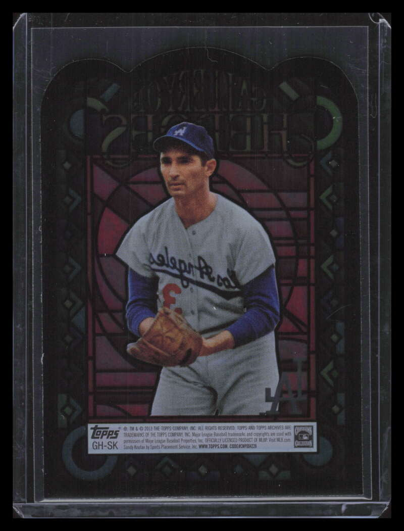 SOLD 150336 2013 Topps Archives Gallery of Heroes SK Sandy Koufax