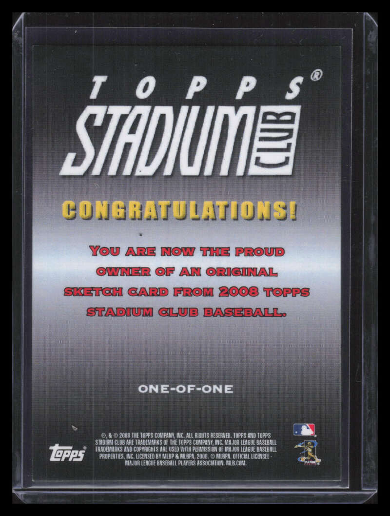 2008 Stadium Club Sketches 95 Chase Utley Sketch Card 1/1