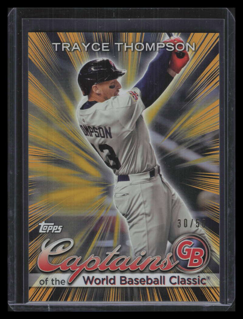 2023 Topps World Captains of the Classic Gold Rainbow Foil Trayce Thompson 30/50