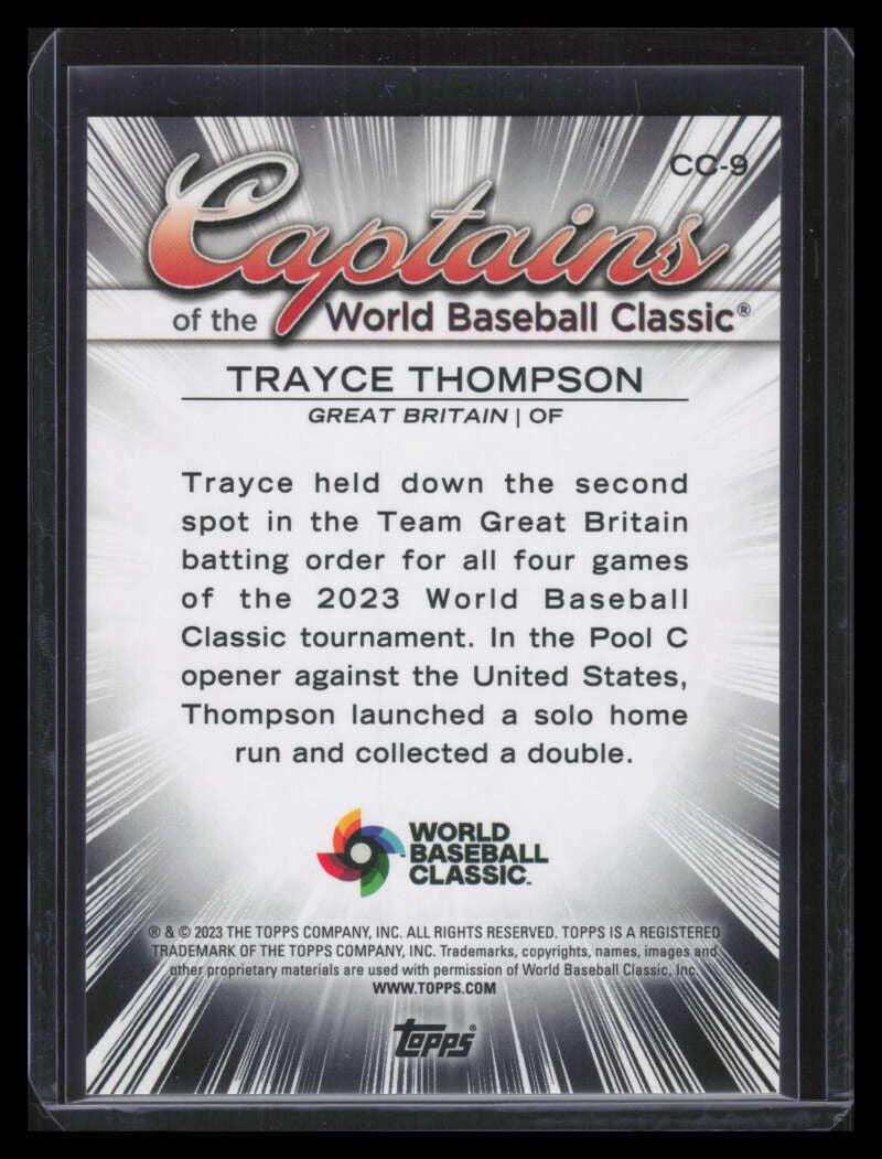 2023 Topps World Captains of the Classic Gold Rainbow Foil Trayce Thompson 30/50