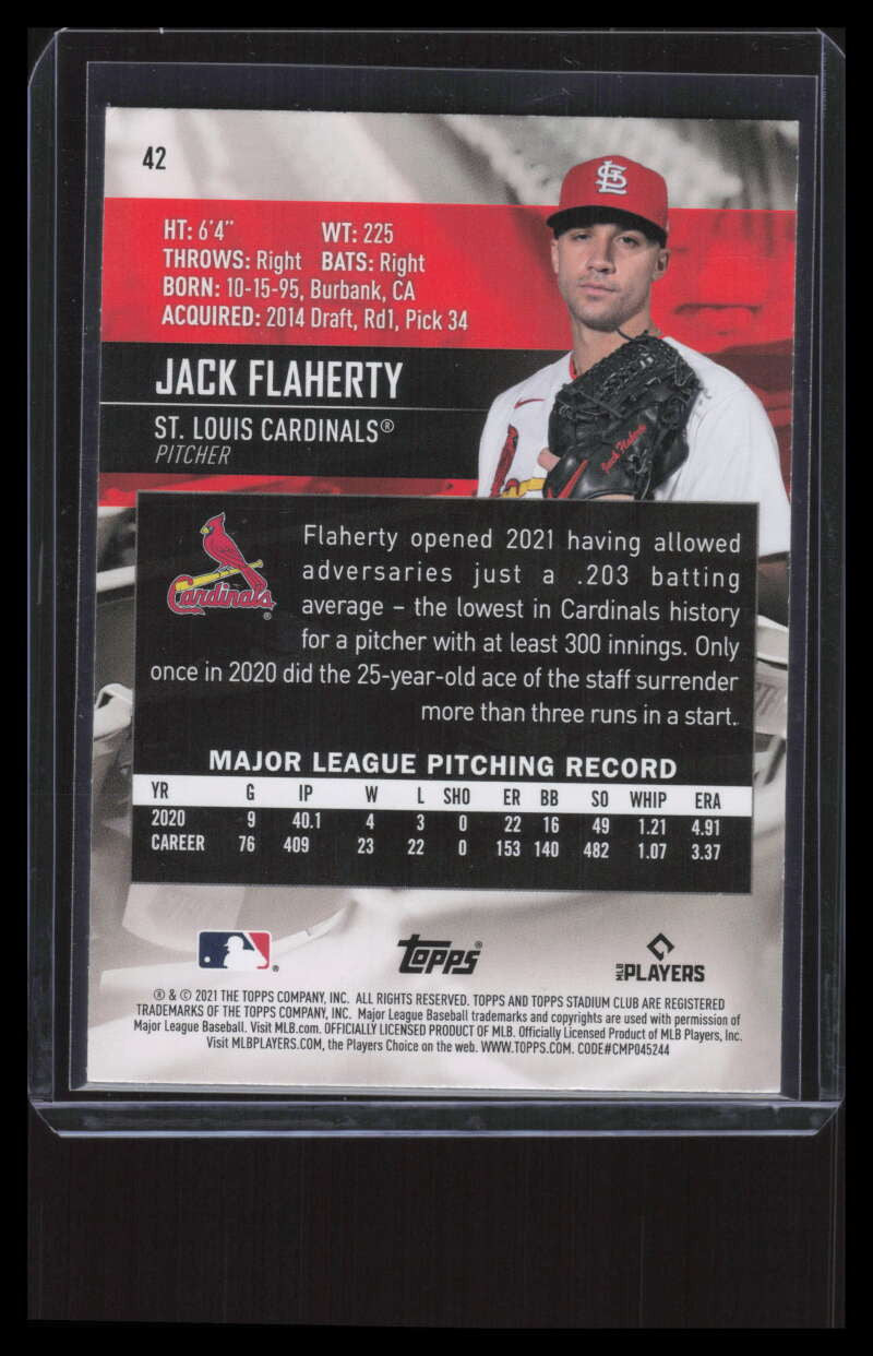 2021 Stadium Club Members Only 42 Jack Flaherty