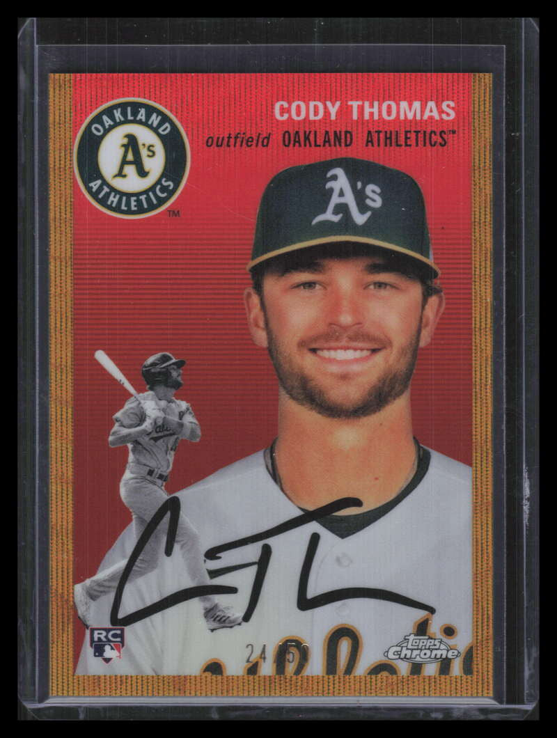 2023 Topps Chrome Platinum Gold Wave Refractor 104 Cody Thomas Rookie 24/50