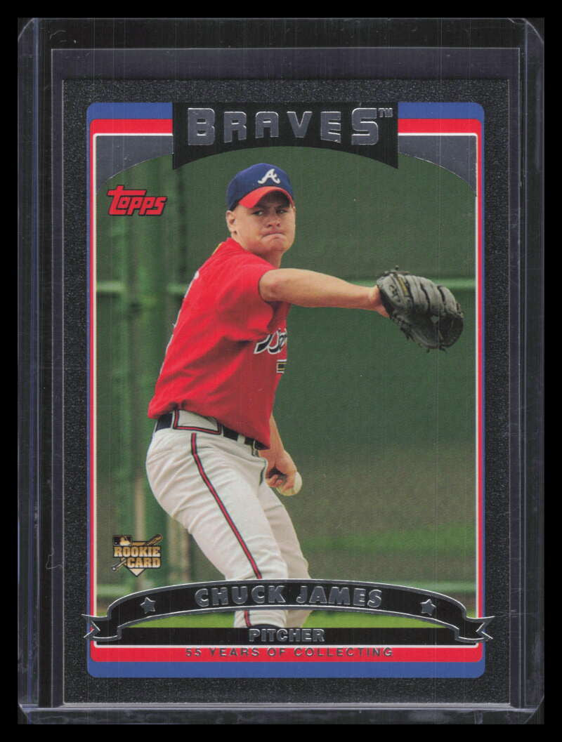 2006 Topps Black 305 Chuck James Rookie 26/55