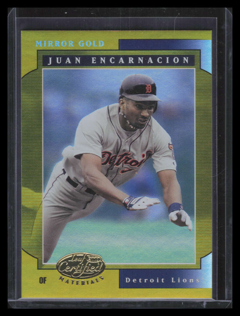 2001 Leaf Certified Materials Mirror Gold 64 Juan Encarnacion 8/25