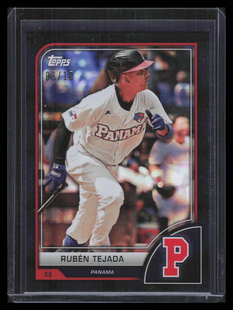 SOLD 150396 2023 Topps World Baseball Classic Black Diffractor 13 Ruben Tejada 8/10