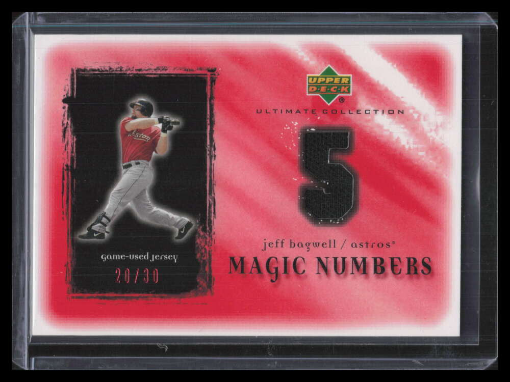 2001 Ultimate Collection Magic Numbers Red Jeff Bagwell Jersey 20/30 DAMAGED
