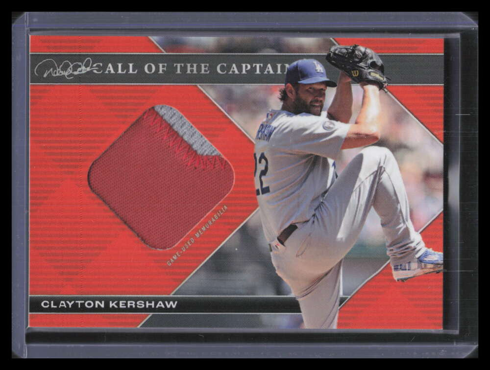 2022 Topps X Derek Jeter Call of Captain Relics Orange Clayton Kershaw Patch 3/5