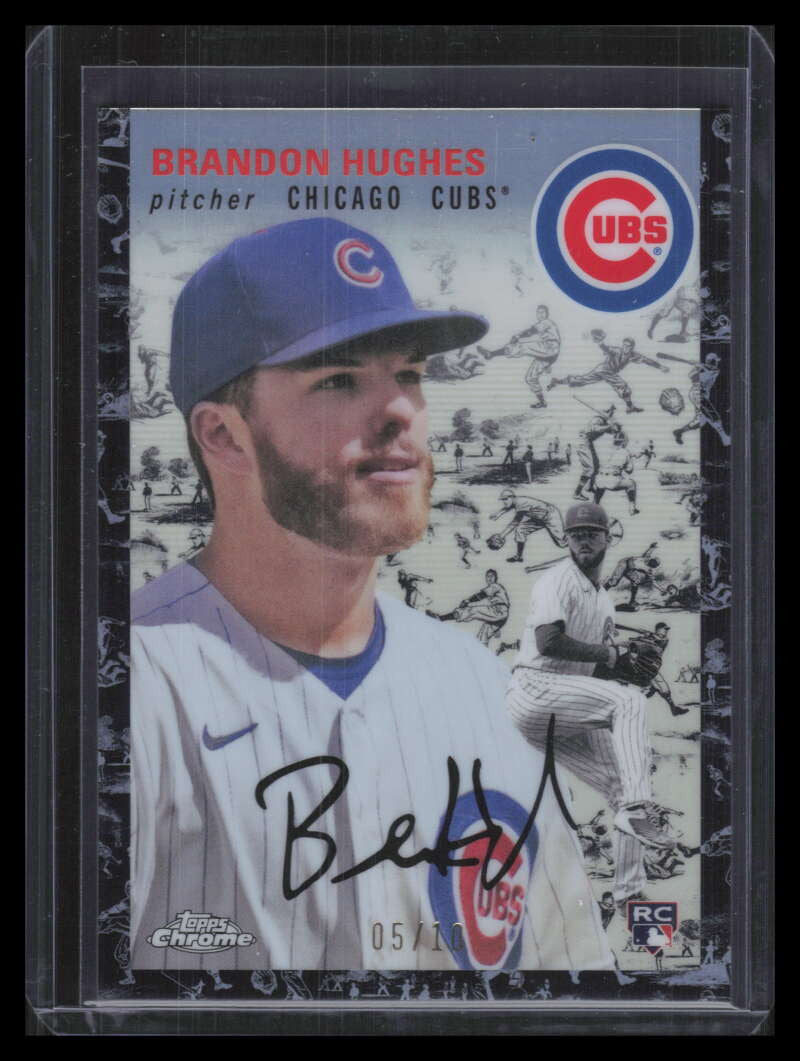 2023 Topps Chrome Platinum Toile Black Refractor 77 Brandon Hughes Rookie 5/10