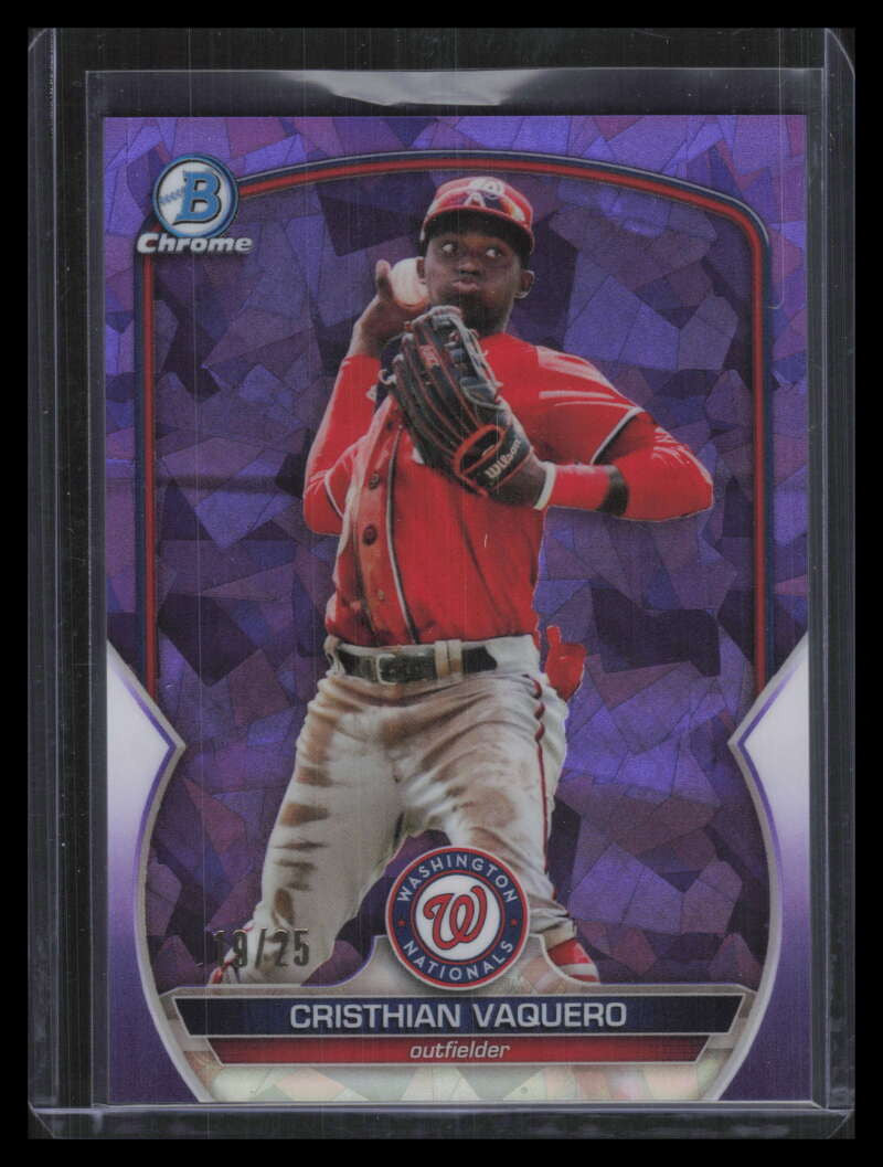 DELETE 150500 2023 Bowman Chrome Sapphire Purple Refractor Cristhian Vaquero Rookie 10/25