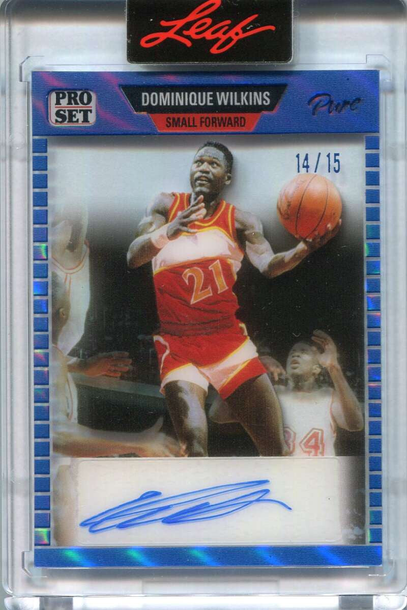 2023 Leaf Pro Set Pure '89 Platinum Spectrum 89dw1 Dominique Wilkins Auto 14/15