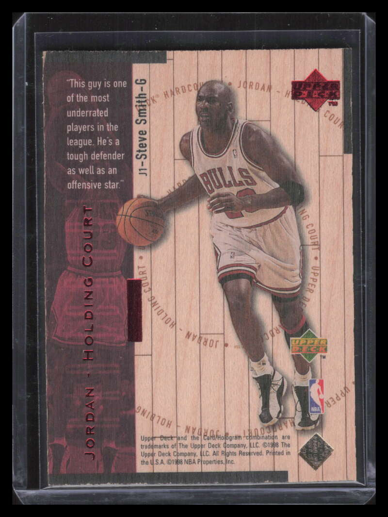 SOLD 150541 1998 Upper Deck Hardcourt Holding Court j1 Steve Smith Michael Jordan 659/2300