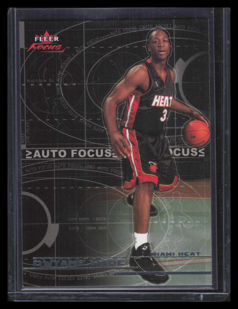 2003-04 Fleer Focus Auto Focus 21 Dwyane Wade Rookie 66/250