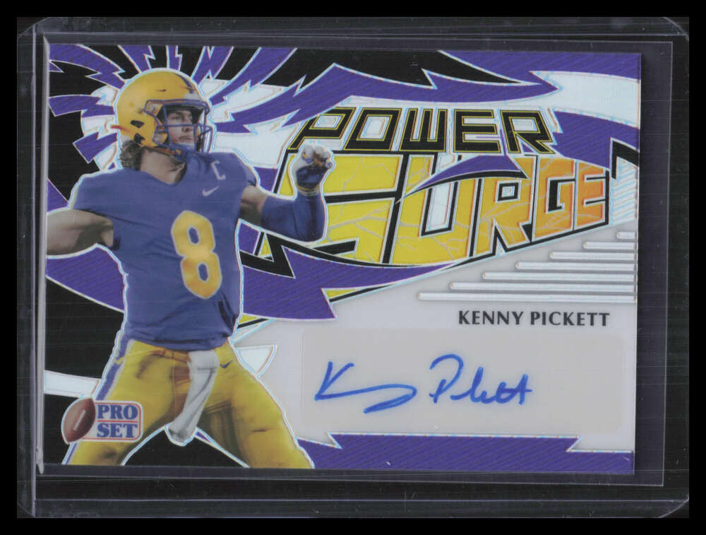 2022 Leaf Pro Set Metal Power Surge Purple pskp1 Kenny Pickett Rookie Auto 10/30