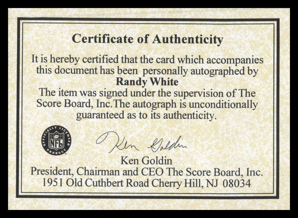 1996 Classic SP Autographs sp8 Randy White Auto