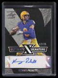 2022 Leaf Ultimate X Signatures Silver Spectrum Kenny Pickett Rookie Auto 12/25