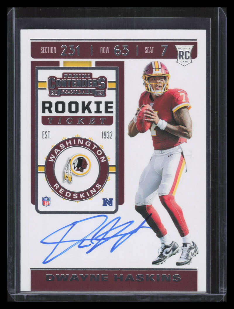 2019 Panini Contenders 103a Dwayne Haskins Rookie Auto