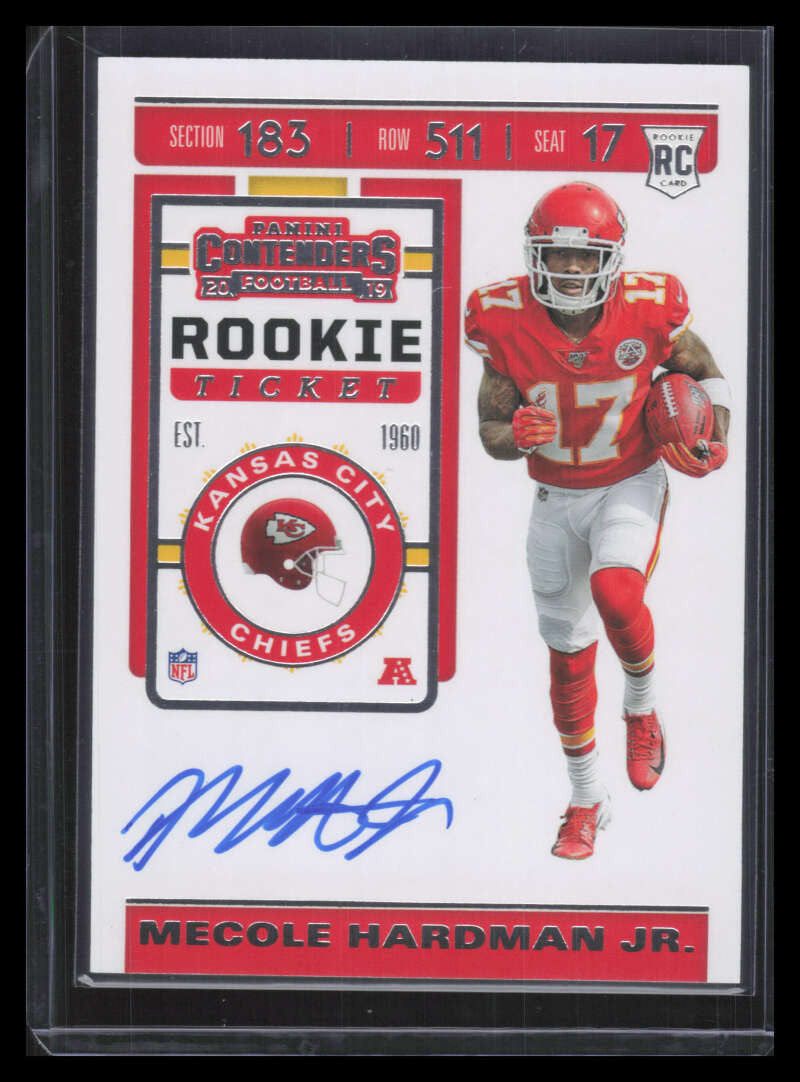 2019 Panini Contenders 115b Mecole Hardman Jr. Rookie Auto sp1 /150