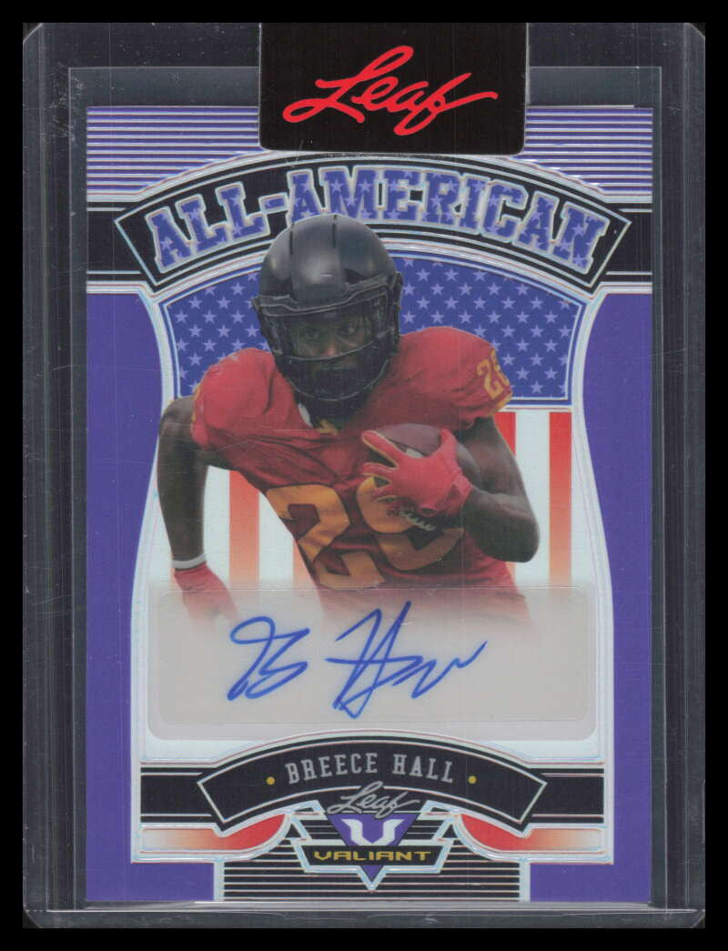 2022 Leaf Valiant All American Pre-Production Proof Breece Hall Rookie Auto 1/1