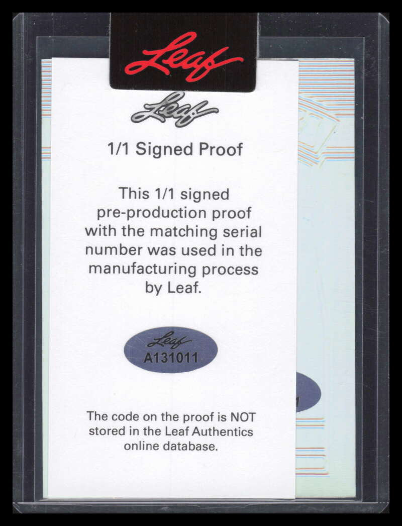 2022 Leaf Valiant All American Pre-Production Proof Breece Hall Rookie Auto 1/1
