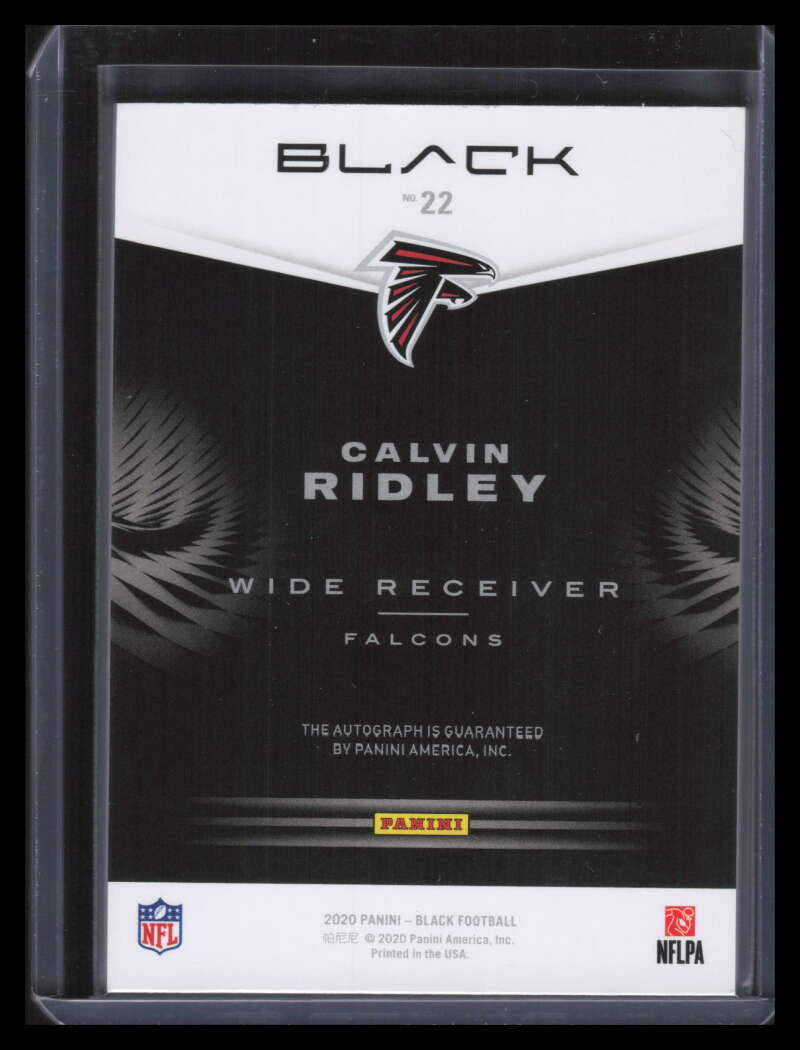2020 Panini Black Bright Lights Signatures 22 Calvin Ridley Auto 8/25