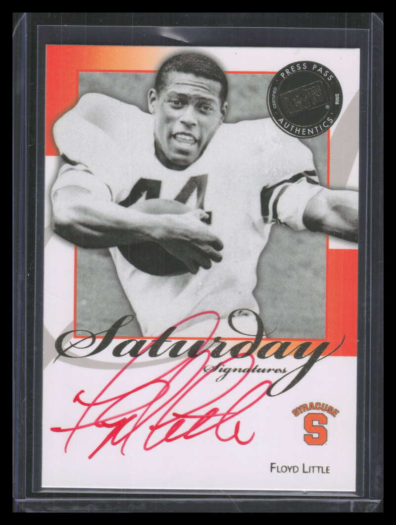 2008 Press Pass Legends Saturday Signatures Red Ink SSFL Floyd Little Auto /72