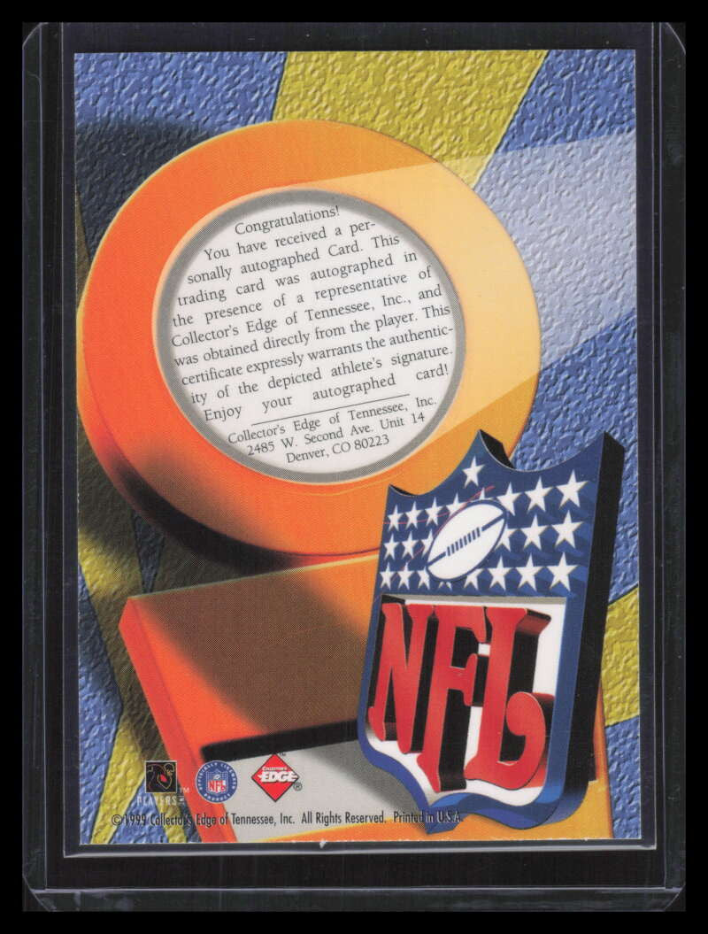 1999 Collector's Edge First Place Pro Signature Authentic Edgerrin James RC Auto