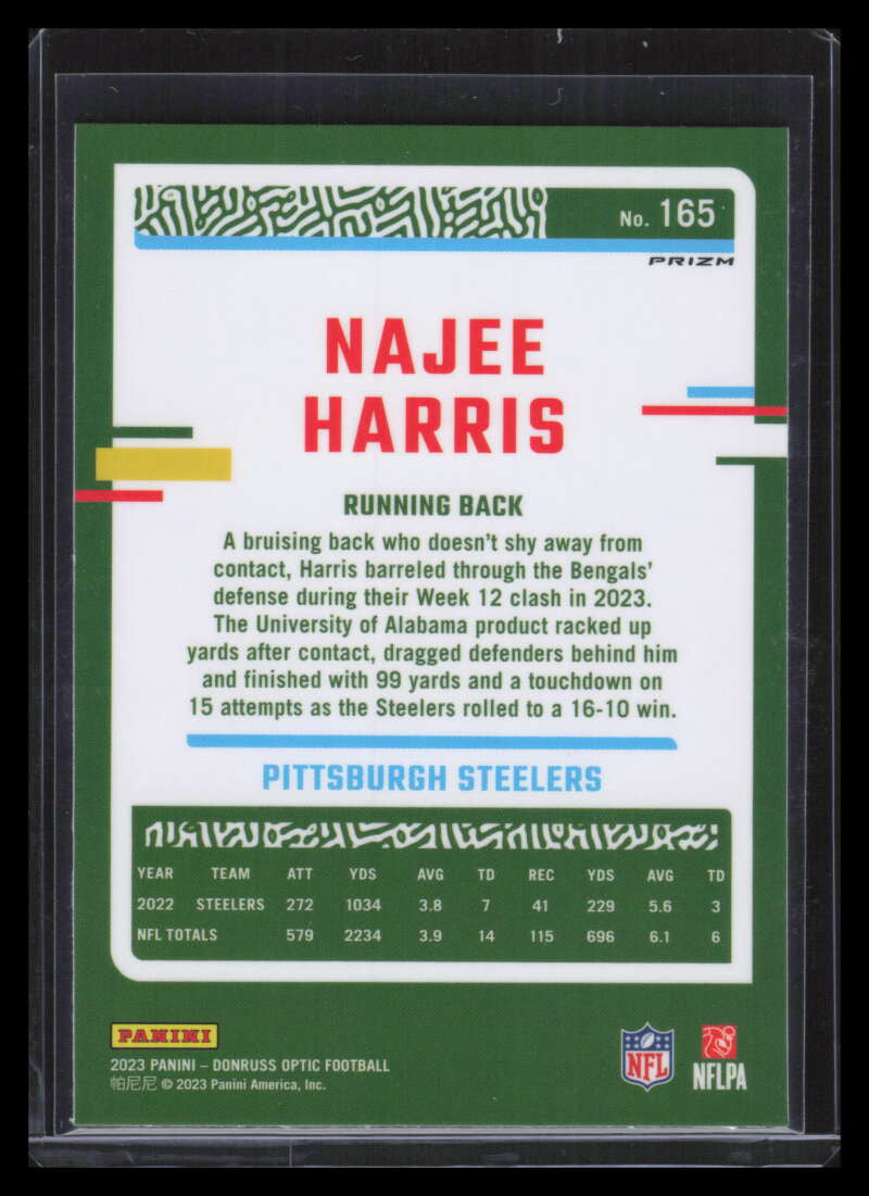 2023 Donruss Optic Fire Refractor 165 Najee Harris
