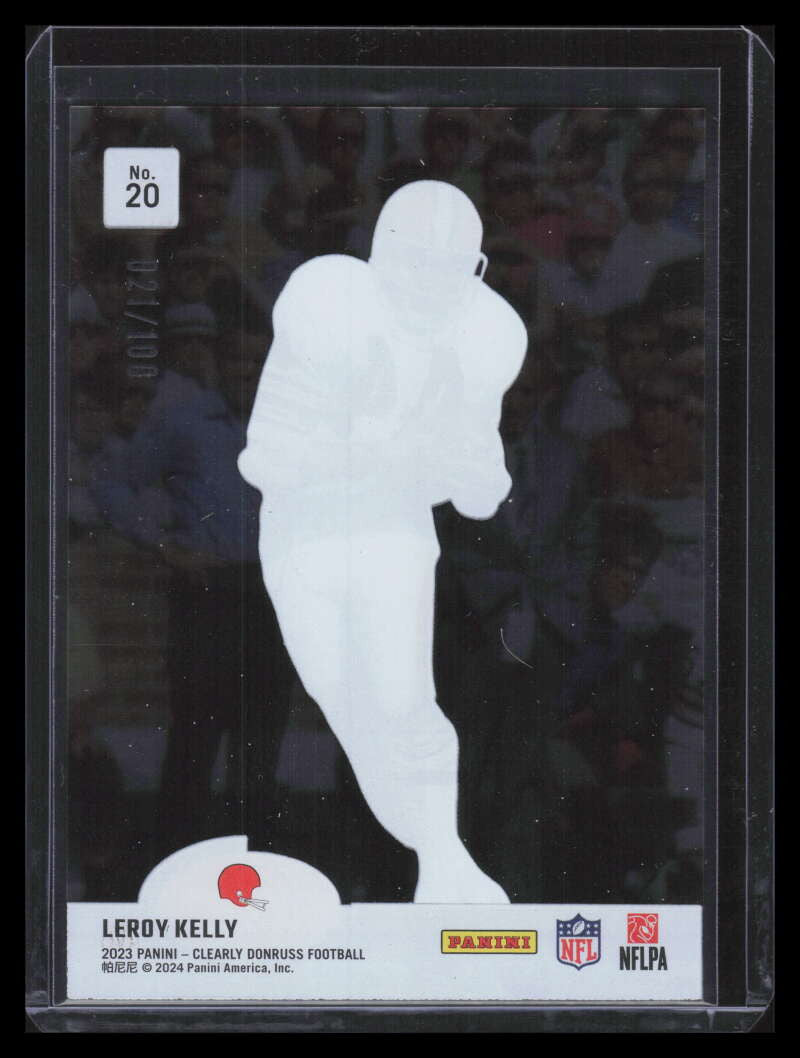 2023 Clearly Donruss Clearly Retro '03 Red 20 Leroy Kelly 21/100