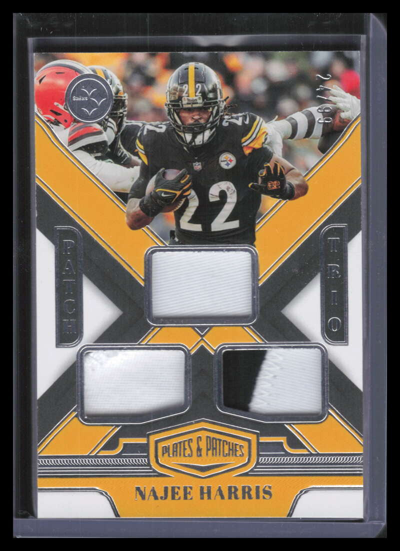 2023 Panini Plates and Patches Patches Trio 12 Najee Harris Triple Patch 24/99
